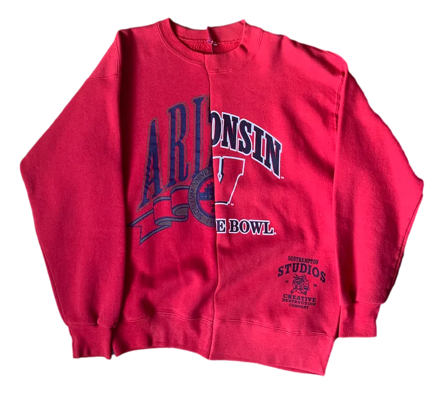 1/1 "Collegiate Red" Split Crewneck - Large