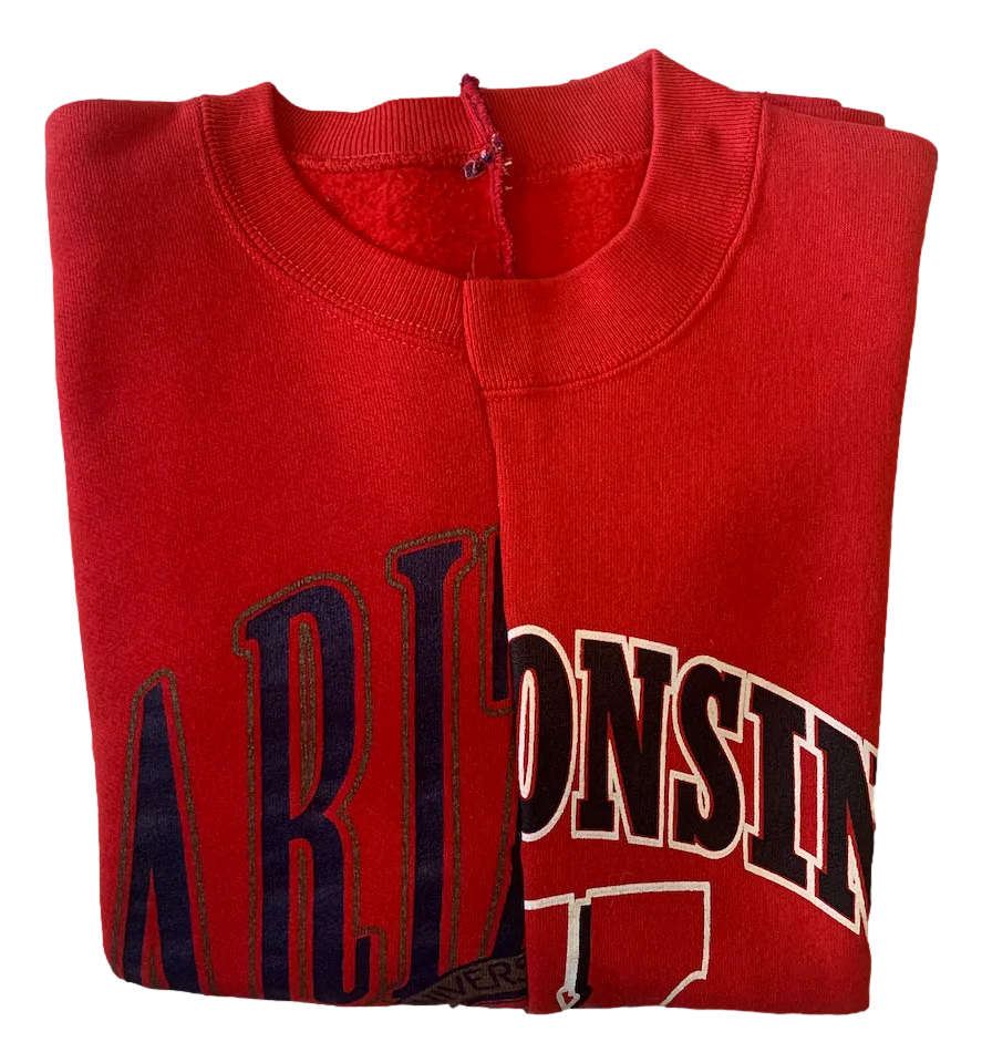 1/1 "Collegiate Red" Split Crewneck - Large