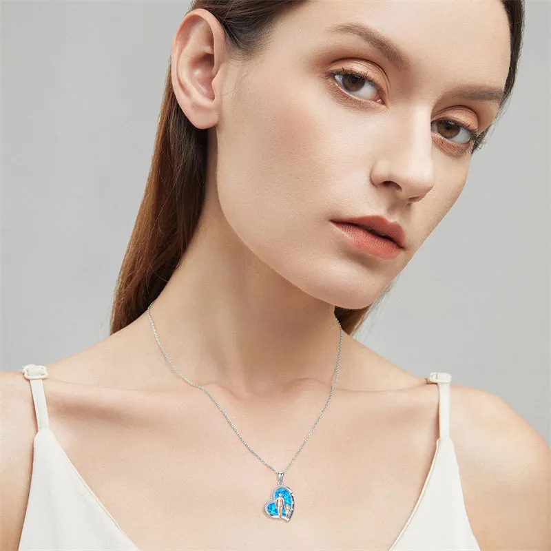 925 Sterling Silver Father Daughter Heart Pendant Necklace from Dad I Love You Forever Jewelry