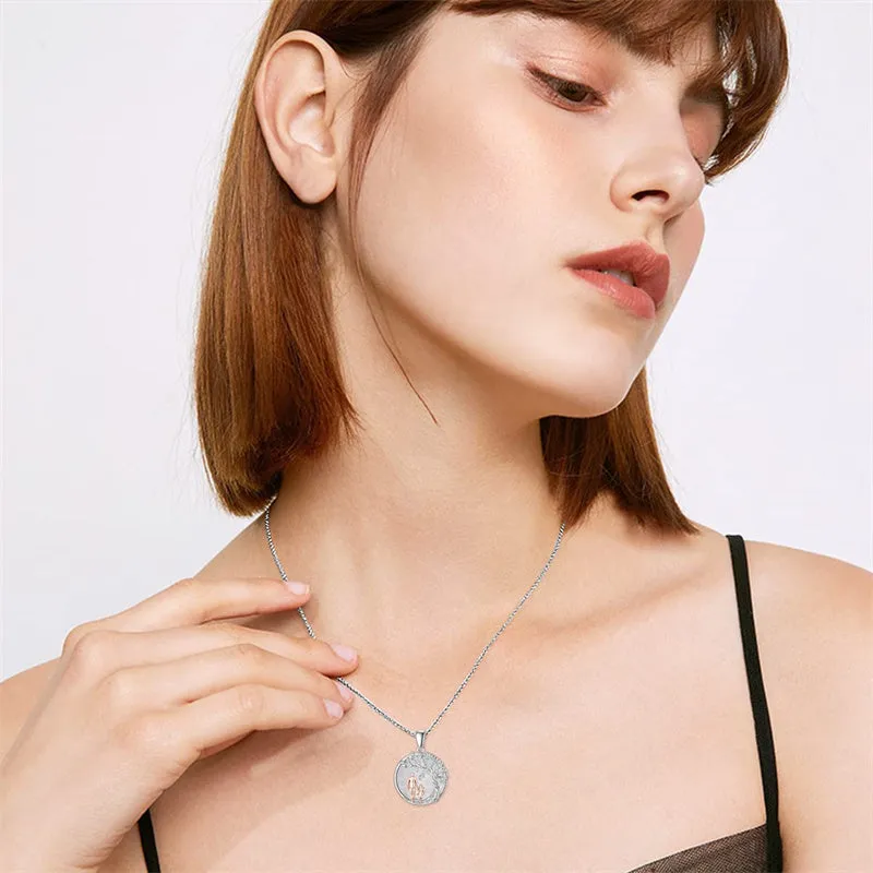 925 Sterling Silver Father Daughter Heart Pendant Necklace from Dad I Love You Forever Jewelry