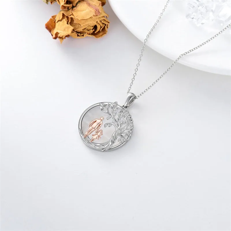 925 Sterling Silver Father Daughter Heart Pendant Necklace from Dad I Love You Forever Jewelry