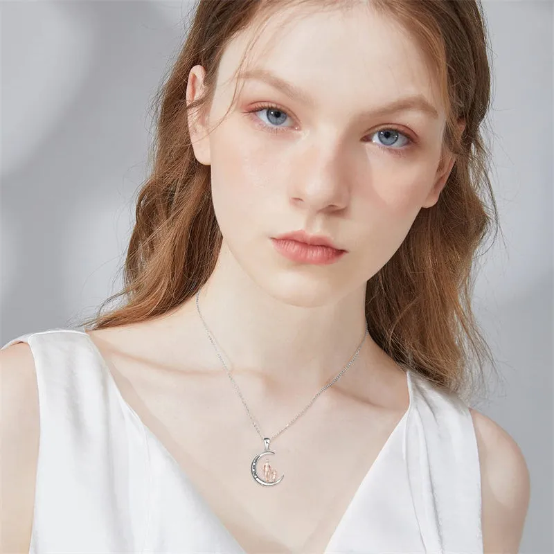 925 Sterling Silver Father Daughter Heart Pendant Necklace from Dad I Love You Forever Jewelry