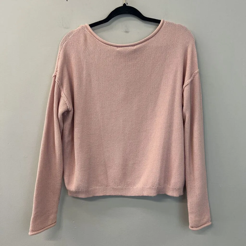 Arizona Jean Co Pink Textured Knit Sweater Medium