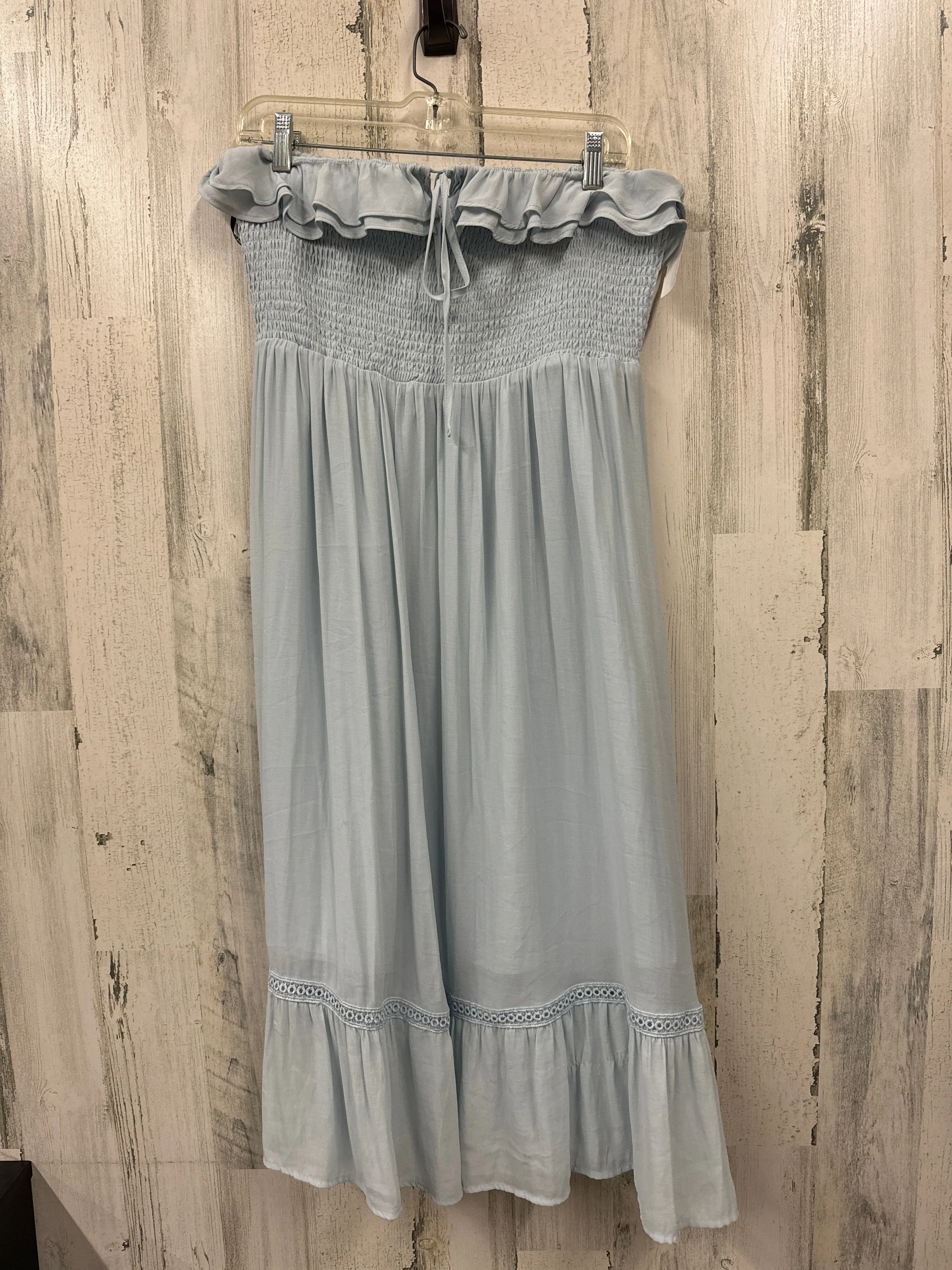 Blue Dress Casual Midi Forever 21, Size L