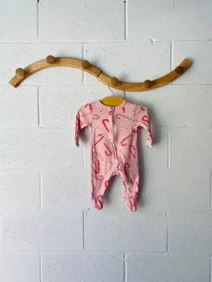 Candy Cane Sleeper, 0-3 months