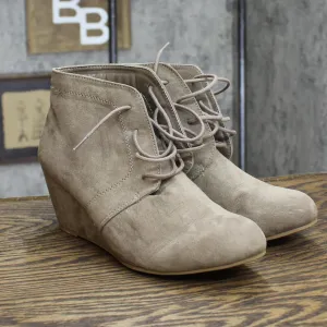 Charlotte Russe Womens Lace Up Wedges Shoes 1666735ca23cc4 Brown 8M