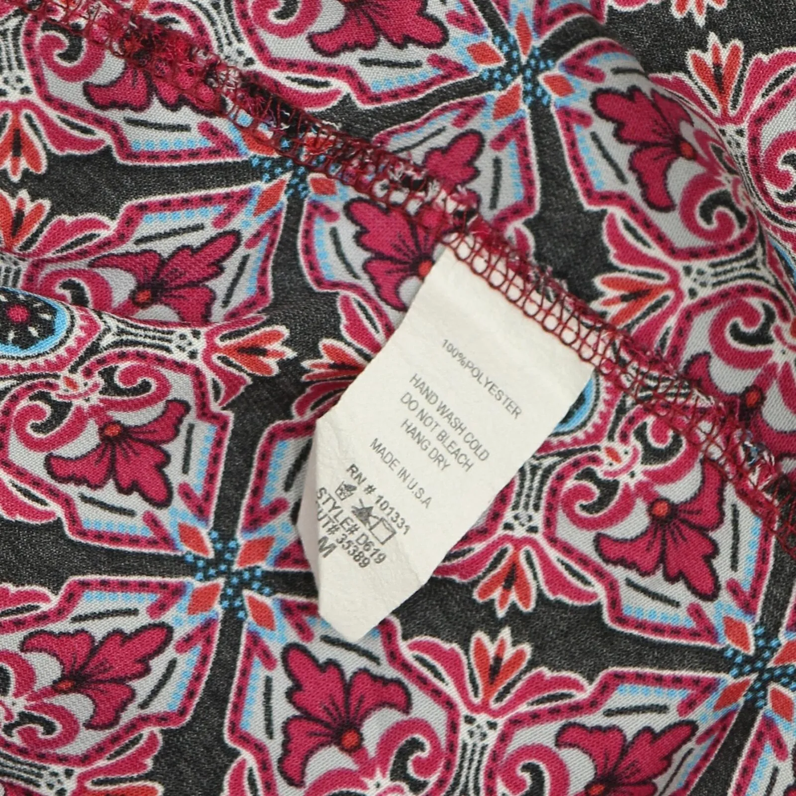 Charlotte Russe Womens Woven Tie Front Sleeveless Dress Red Paisley M