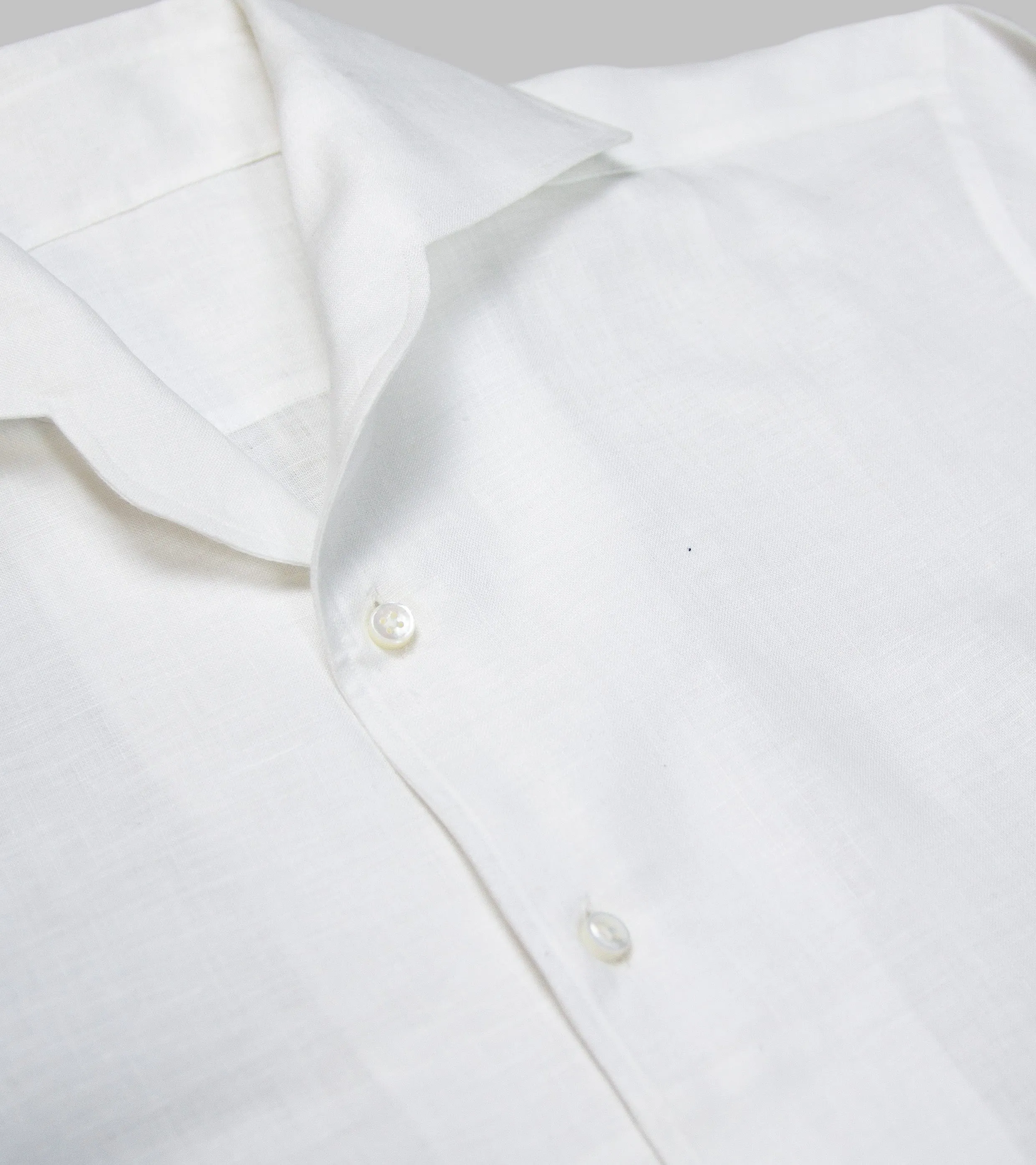 Cuban Collar Shirt White