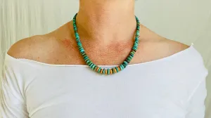 Graduated Turquoise Necklace. Santo Domingo Pueblo. Kewa. Spiny Oyster.