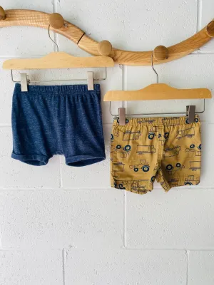 Heather Blue   Trucks Shorts Bundle, 6-12 months