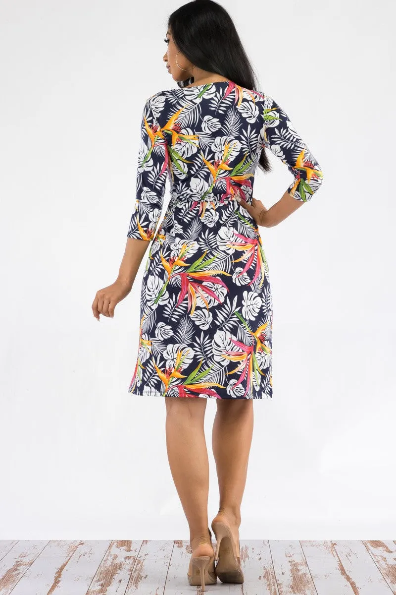 HH467X-PLM - MIDI WRAP DRESS