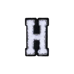 Letter H Patch - H Black/White