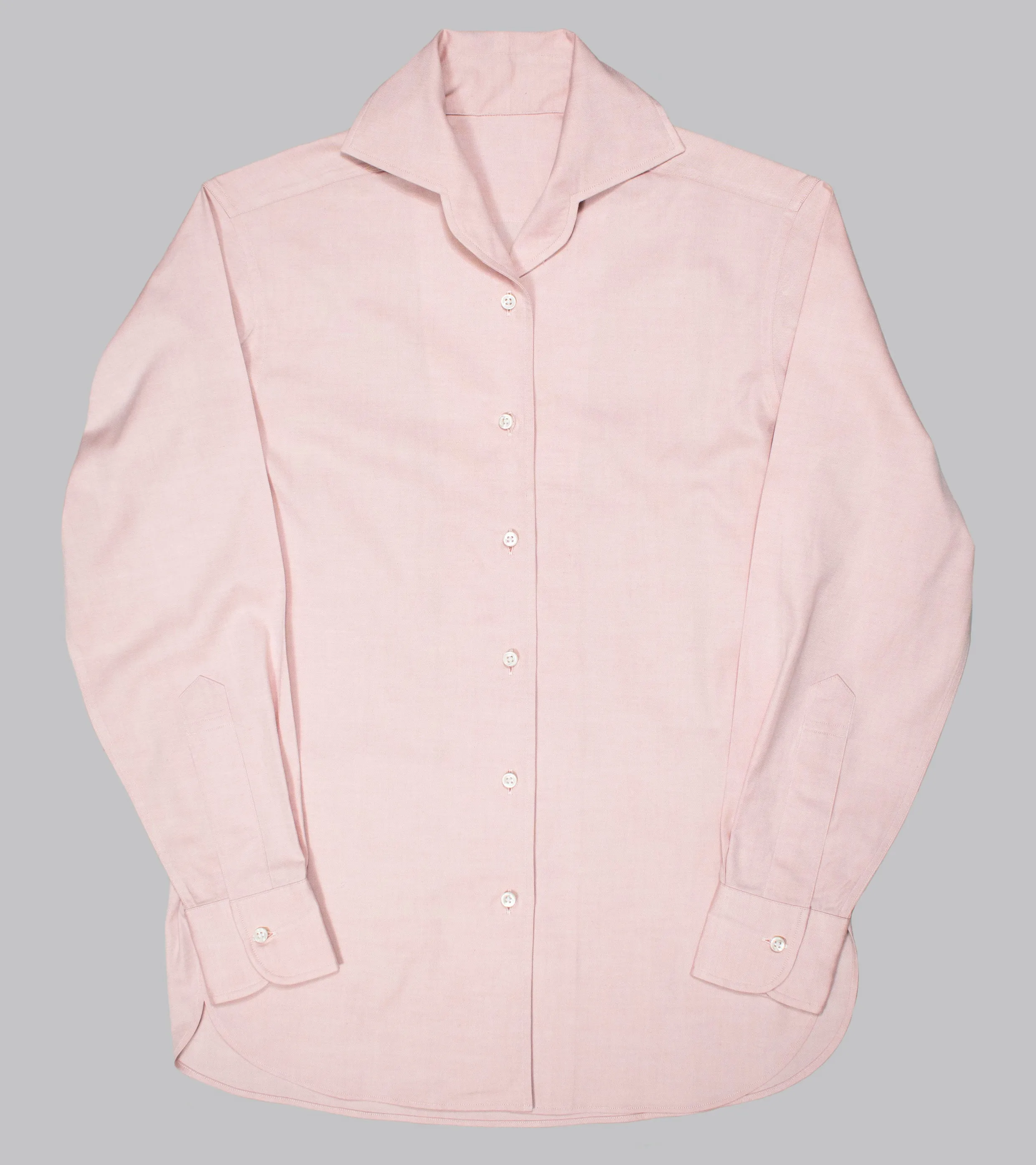 Made-To-Order Cuban Collar Shirt Pink