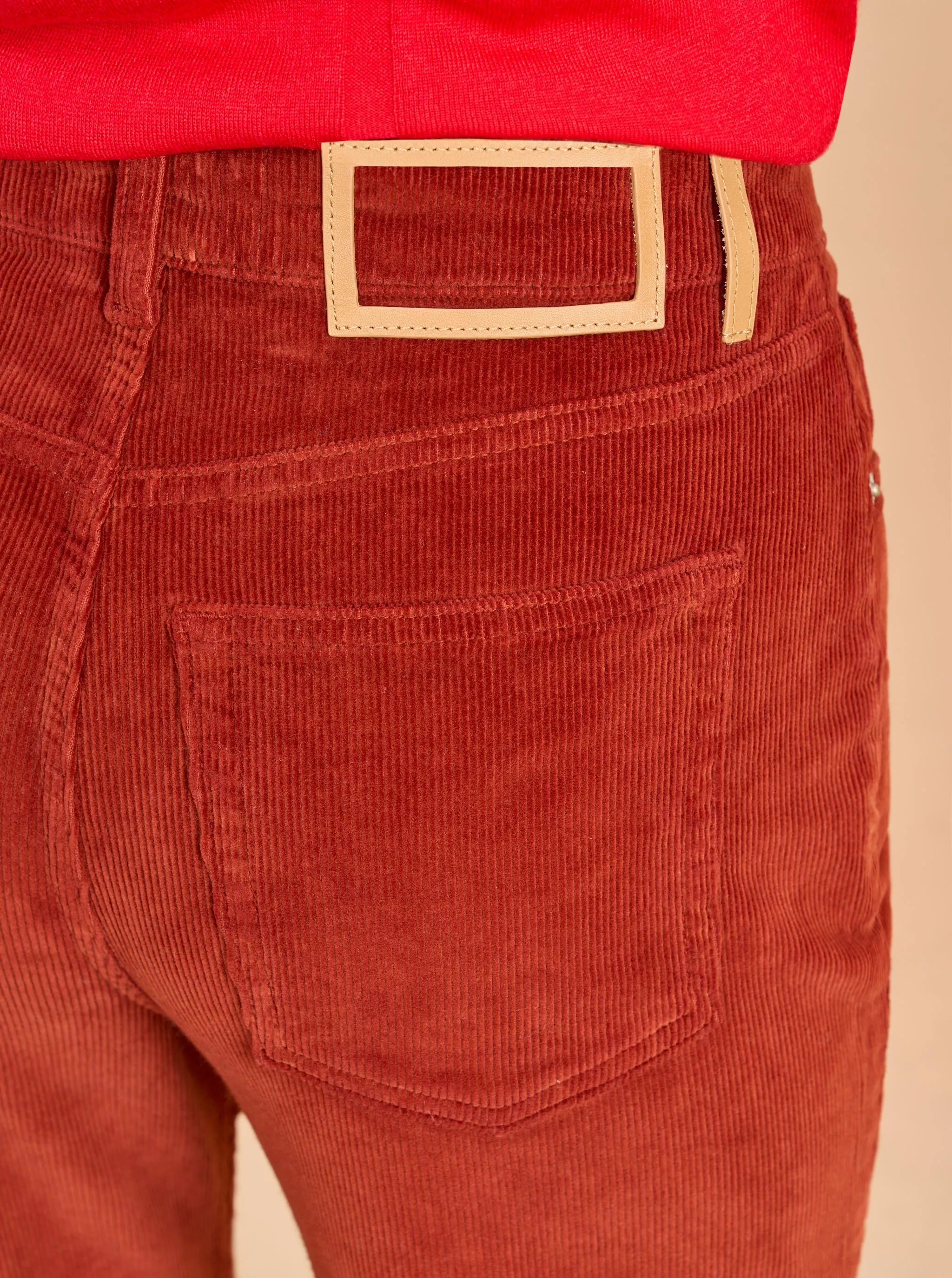 Meredith High-Rise Cropped Flare Corduroy Pant