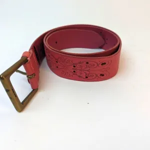 Old Navy Pink Leather Belt - Medium