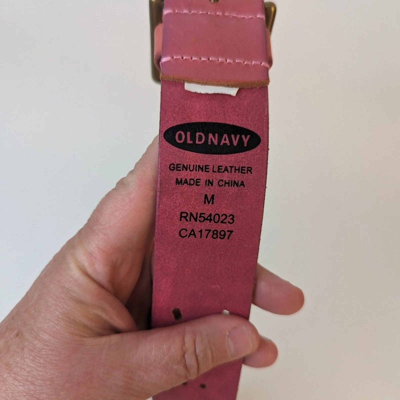 Old Navy Pink Leather Belt - Medium