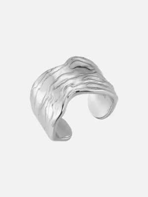 Oyster Shell Ring:  Sterling Silver
