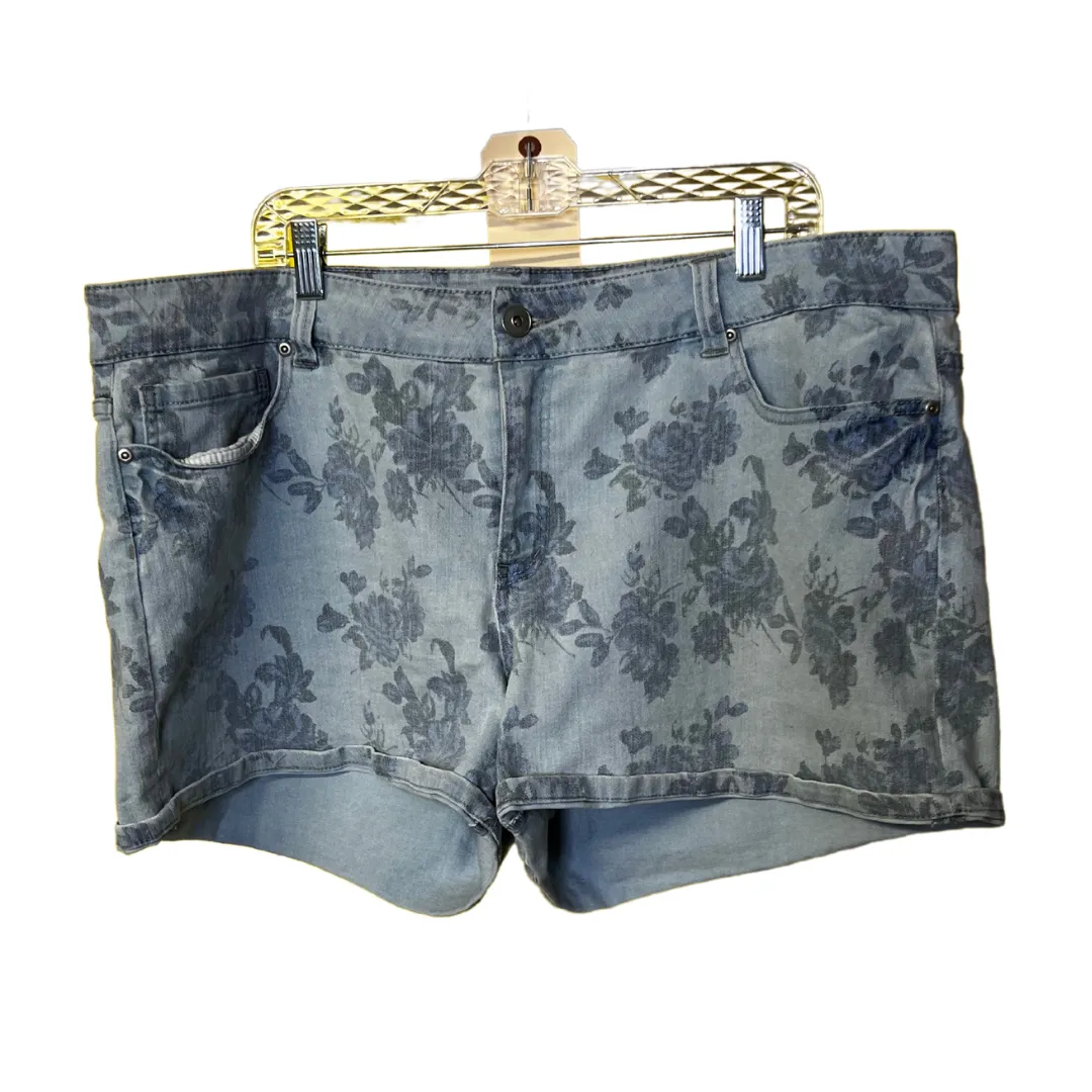 printed denim shorts - US 20