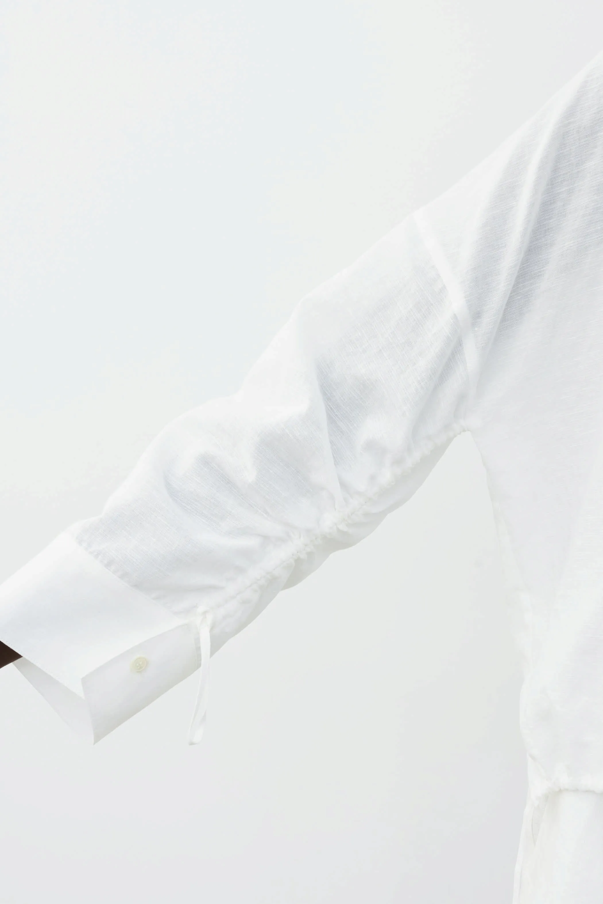 The Loom Long Sleeve Linen Shirt White