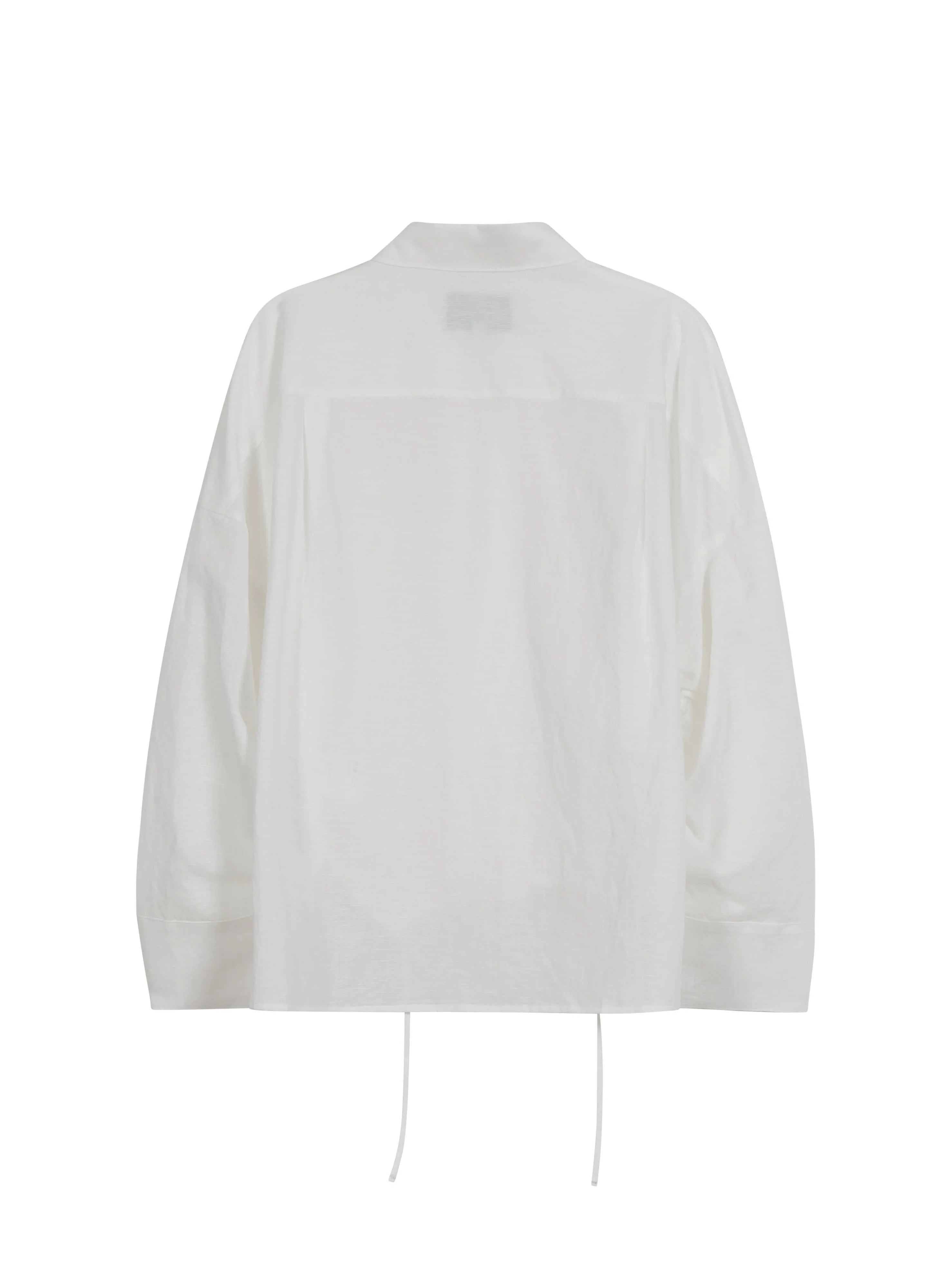 The Loom Long Sleeve Linen Shirt White
