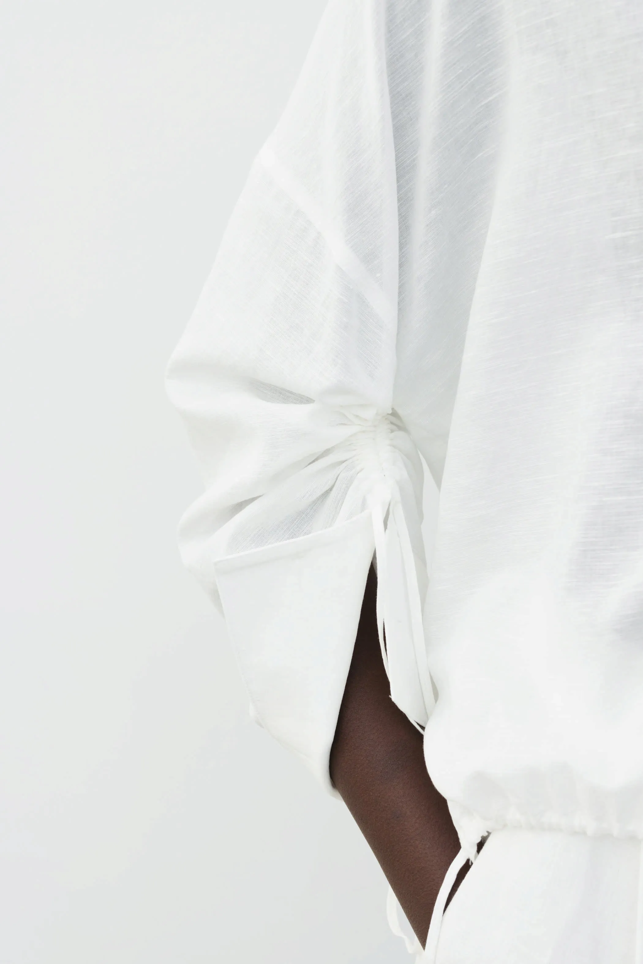 The Loom Long Sleeve Linen Shirt White