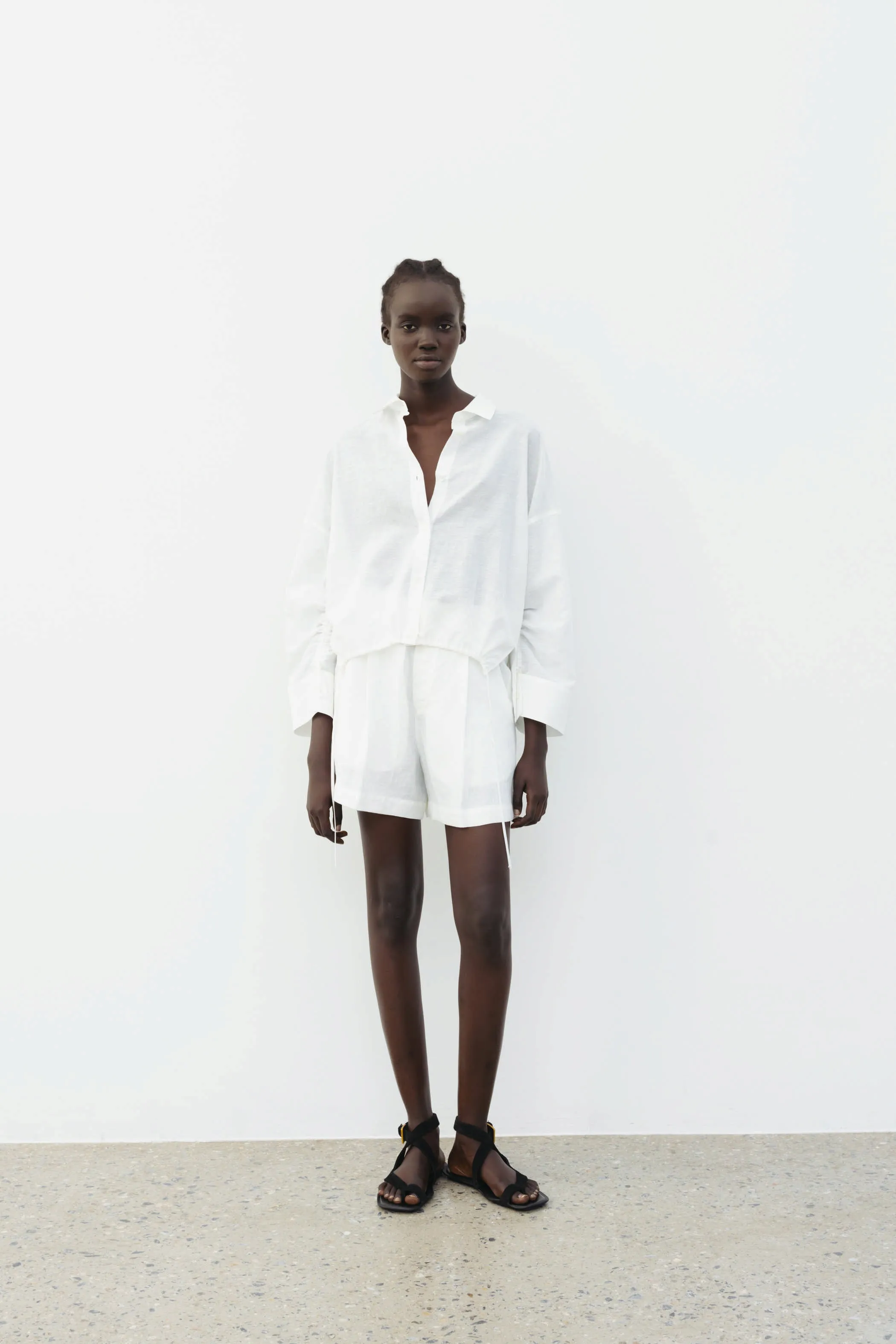 The Loom Long Sleeve Linen Shirt White