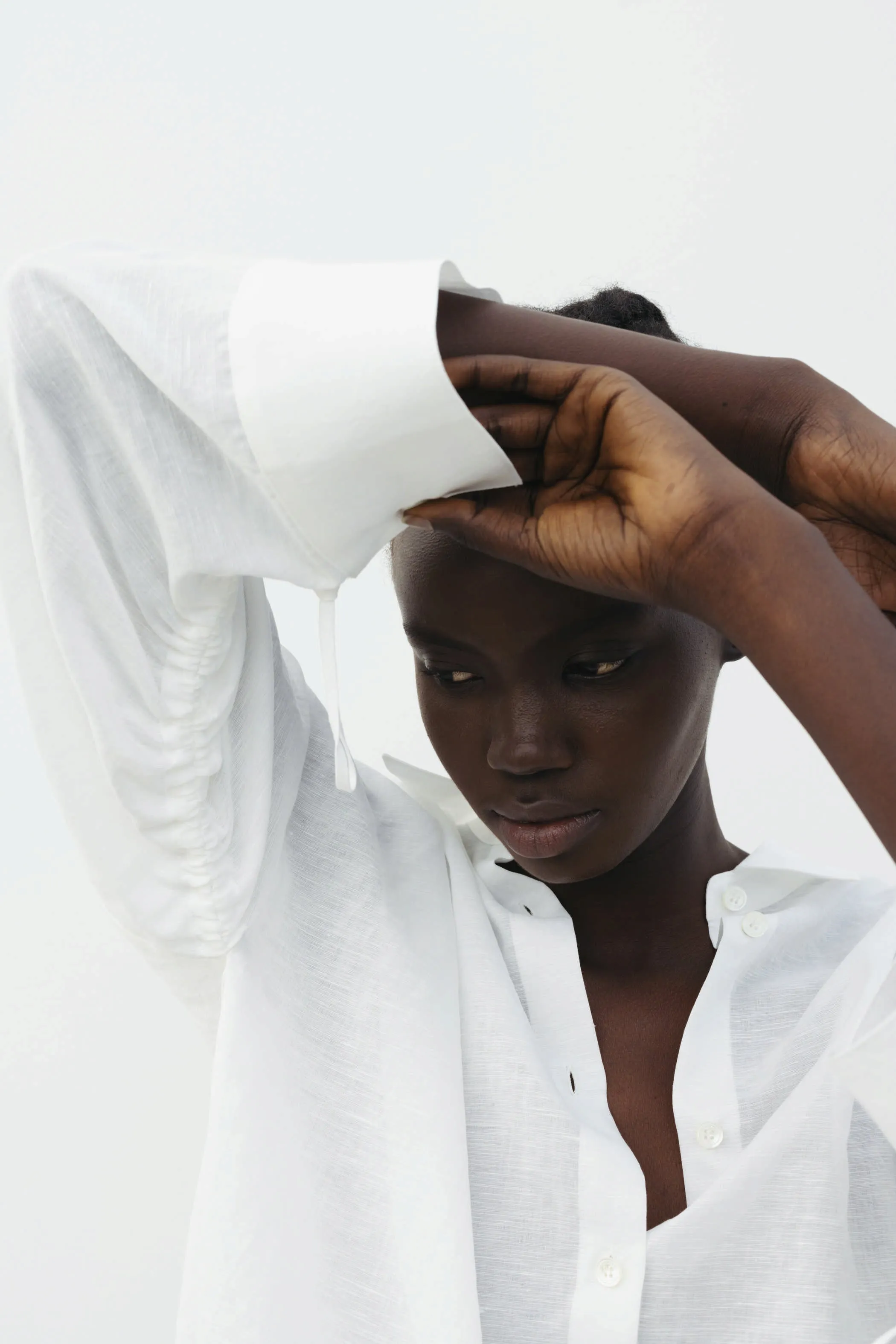 The Loom Long Sleeve Linen Shirt White